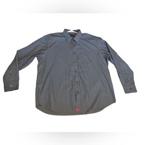 UNTUCKit Men’s Charcoal Gray Button Front Shirt, Size XXXL, Relaxed Fit, Casual